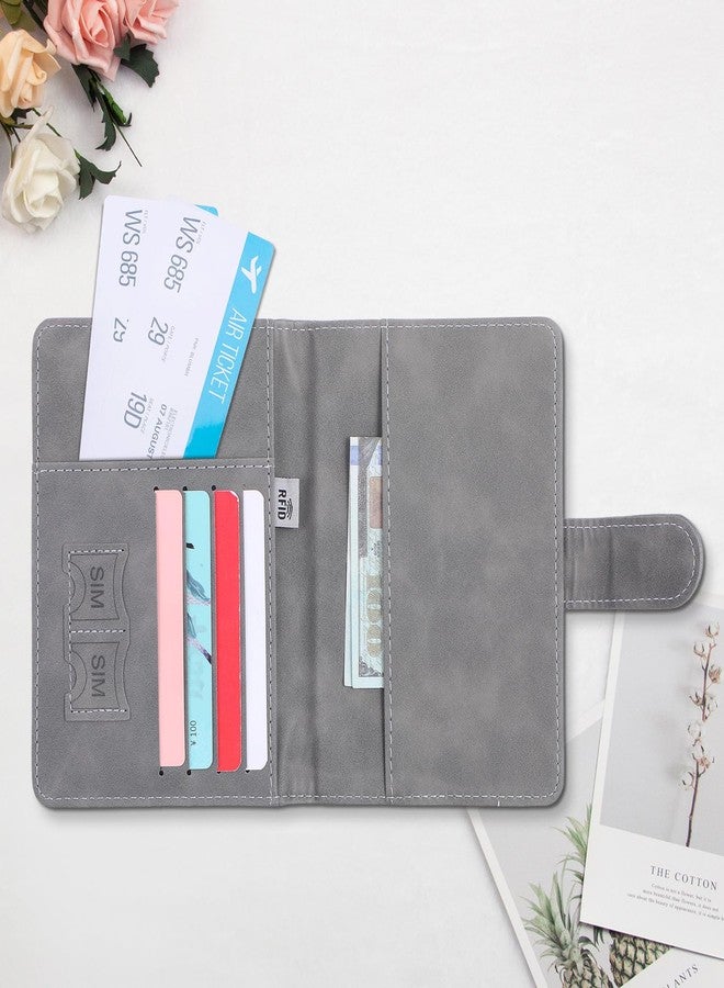 مجموعة من 4 حافظات جوازات سفر للسفر، حافظة جواز سفر مقاومة للماء مع خاصية حجب RFID، مزودة بحامل قلم، من مستلزمات السفر الأساسية، حافظات جوازات سفر للنساء والرجال - Image 5